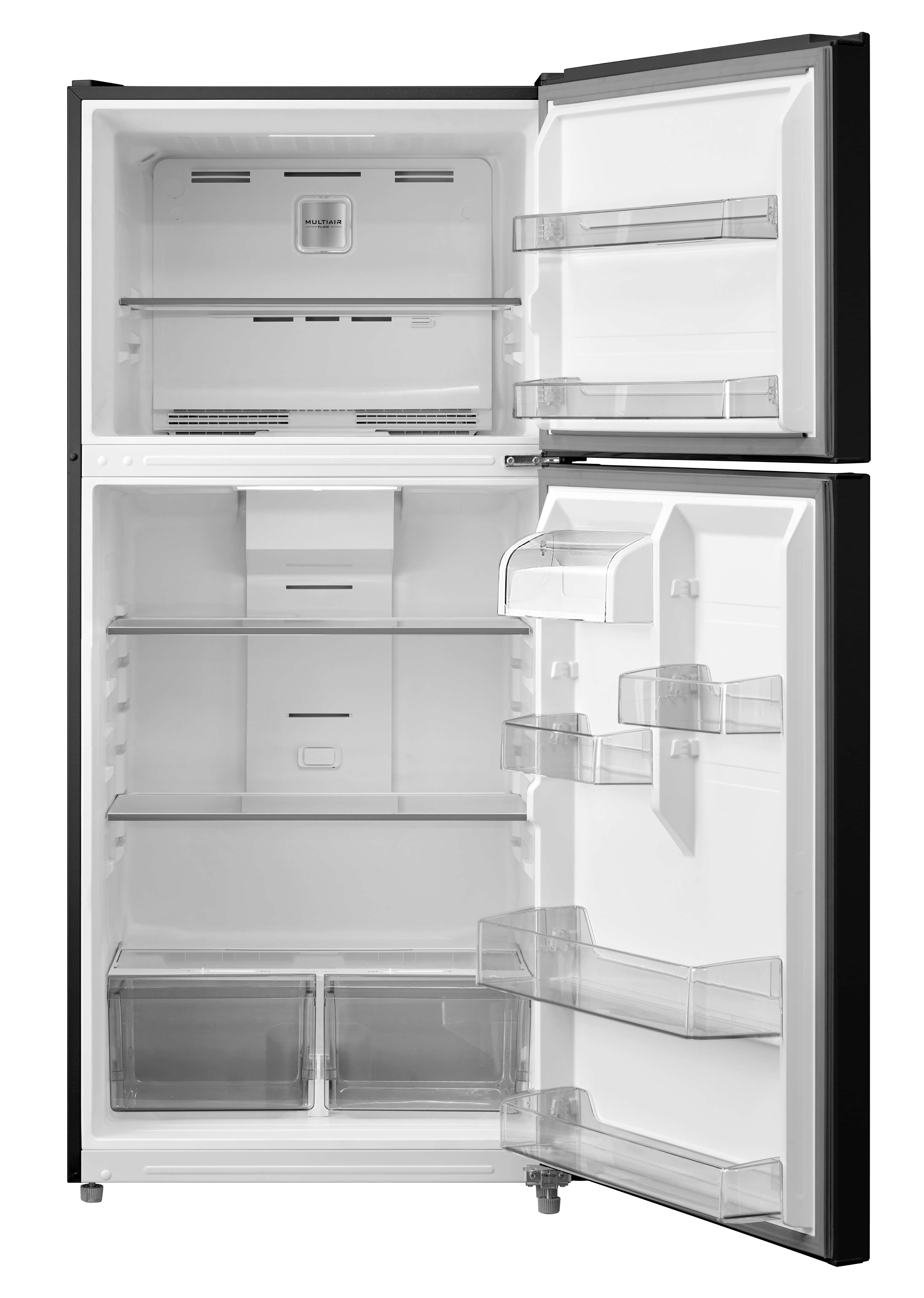 Midea Garage-Ready 18.0-cu ft Top-Freezer Refrigerator, Energy Star (Black) Black MRT18D3BBB Picture